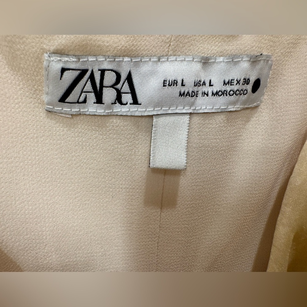 Zara ZW‎ Collection Drape Midi Yellow Dress Size L - Picture 5 of 15